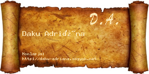 Daku Adriána névjegykártya